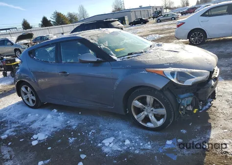 2014 Hyundai Veloster z USA, uszkodzony, nr VIN KMHTC6AD7EU207828
